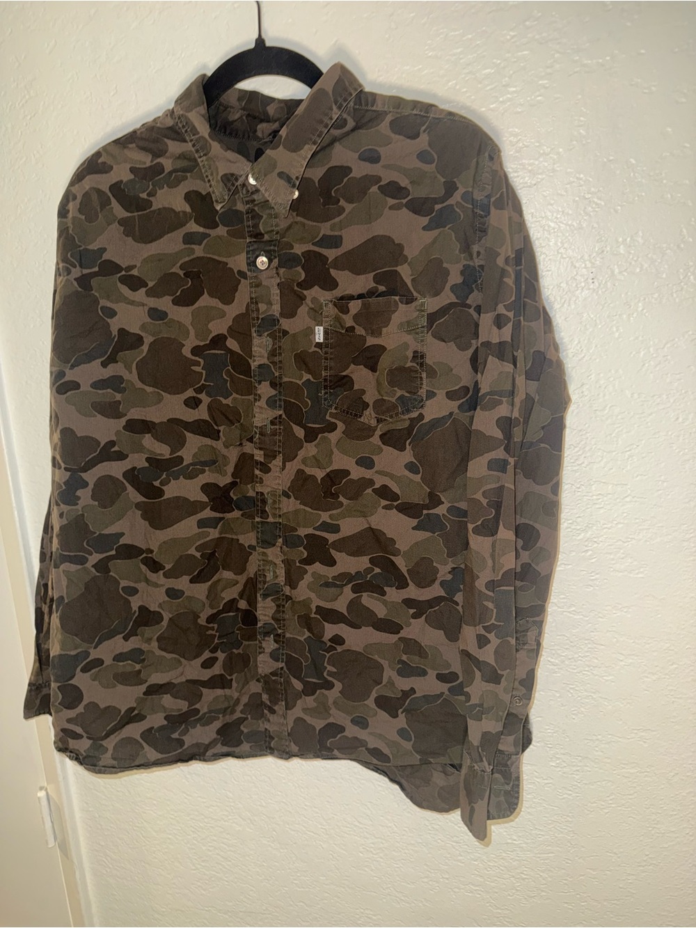 Levi's Men's Brown & Olive Camouflage Shirt Jacket